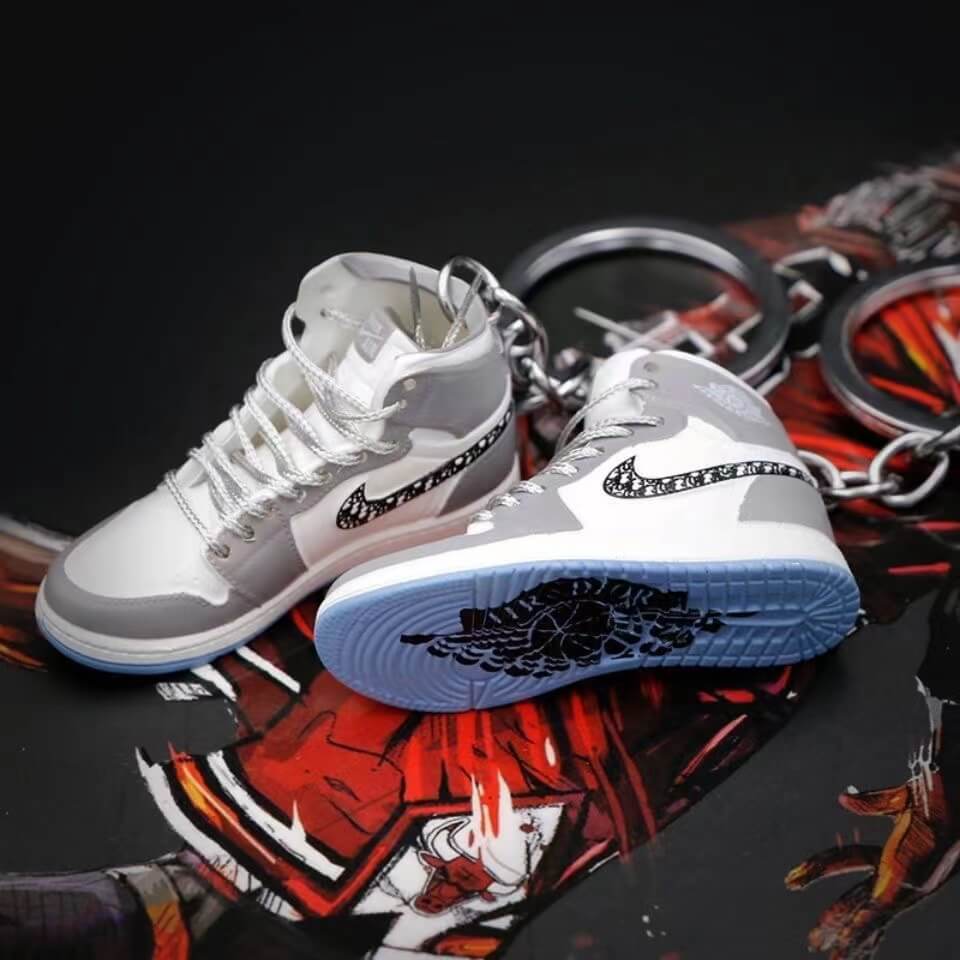 nike aj1 dior retro high mini sneaker 3d keychain