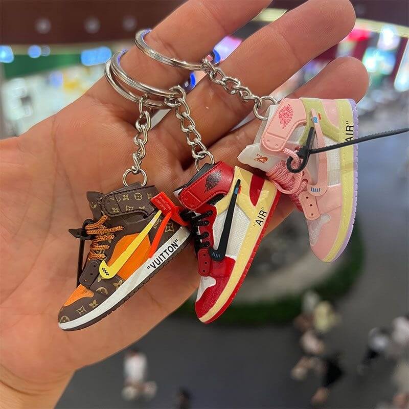 ow x air jordan mini sneaker keychain