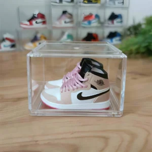 Air Jordan 1 Mid Crimson Tint Hyper Pink Mini Sneaker