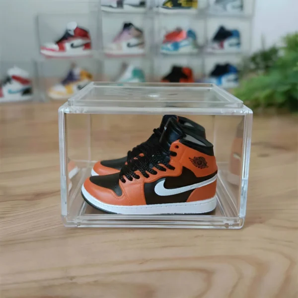 Air Jordan 1 Retro Mid GS Orange Black Mini Sneaker